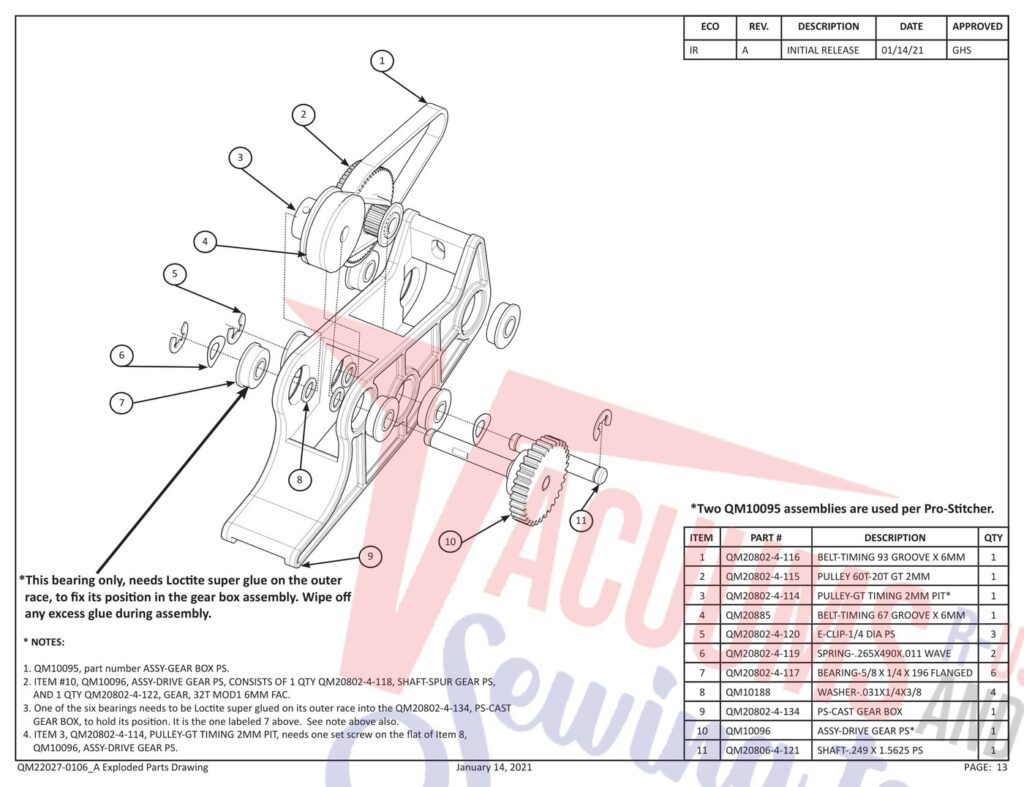 Janome prostitcher 20 exploded schematic diagram (page 4)