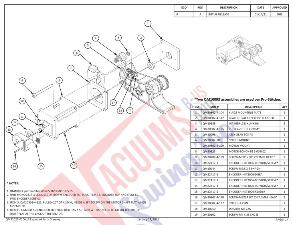Janome prostitcher 20 exploded schematic diagram (page 5)
