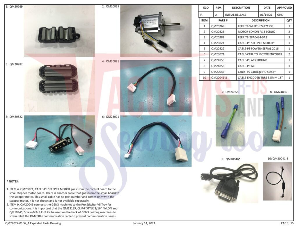 Janome prostitcher 20 exploded schematic diagram (page 6)