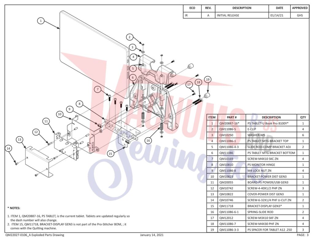 Janome prostitcher 20 exploded schematic diagram (page 8)