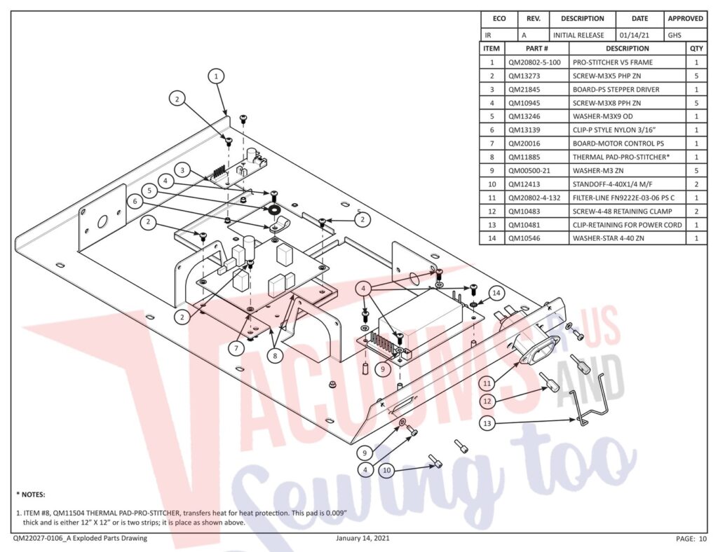 Janome prostitcher 20 exploded schematic diagram (page 15)