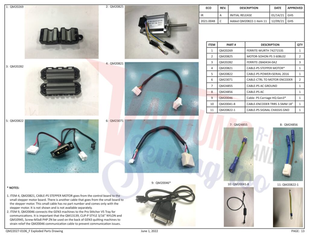 Janome QMPSTITCHER-20 V2 exploded schematic diagram (page 6)