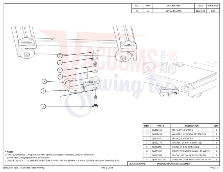 Janome QMPSTITCHER-20 V2 schematic page 12 preview