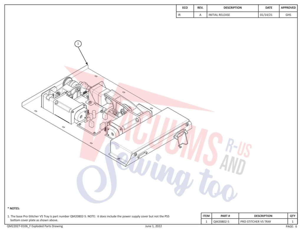 Janome QMPSTITCHER-20 V2 exploded schematic diagram (page 13)