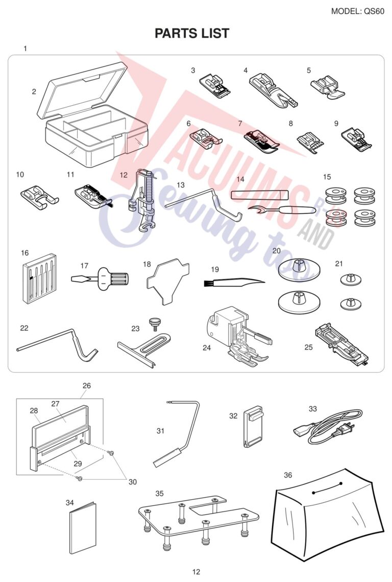 Necchi QS60 schematic page 4 preview