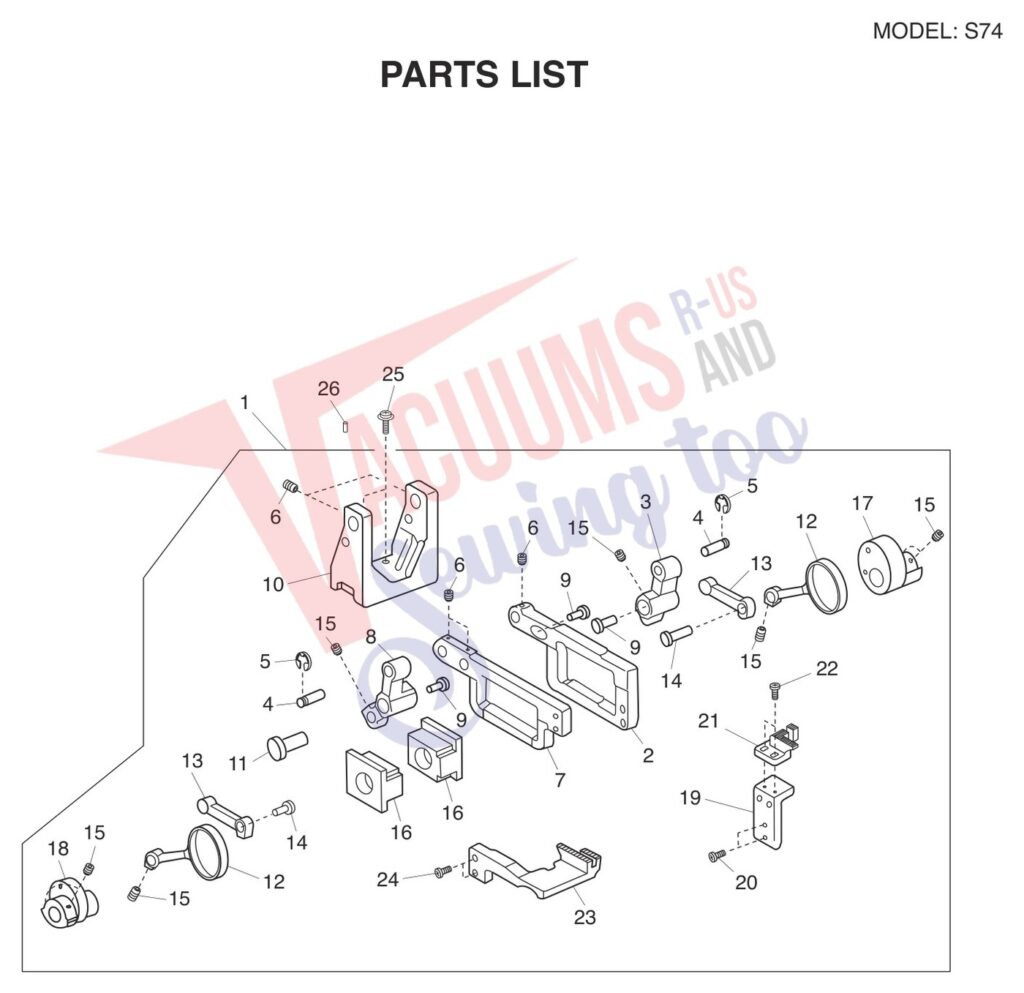 Necchi S34 V2 exploded schematic diagram (page 11)