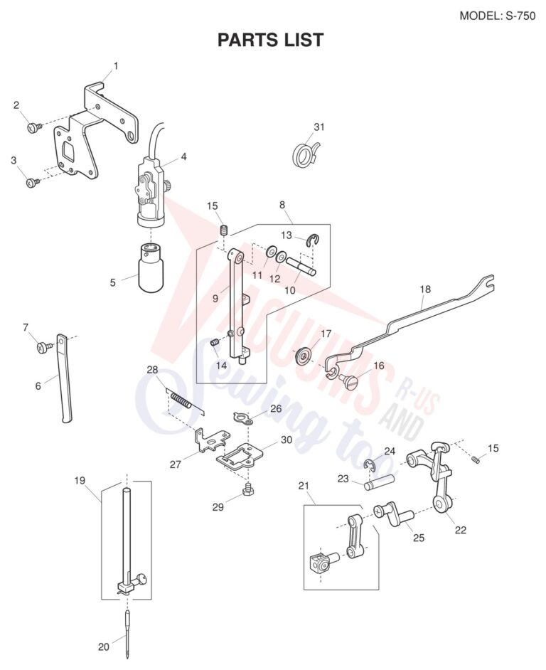 Janome S750 schematic page 3 preview