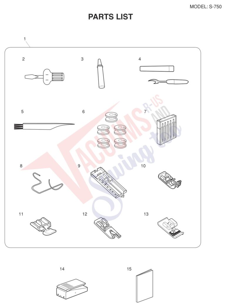 Janome S750 schematic page 9 preview