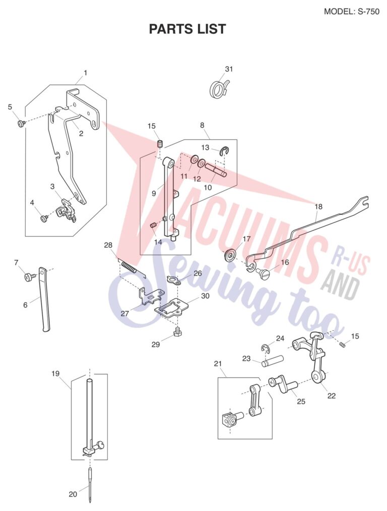 Janome S-750 schematic page 3 preview