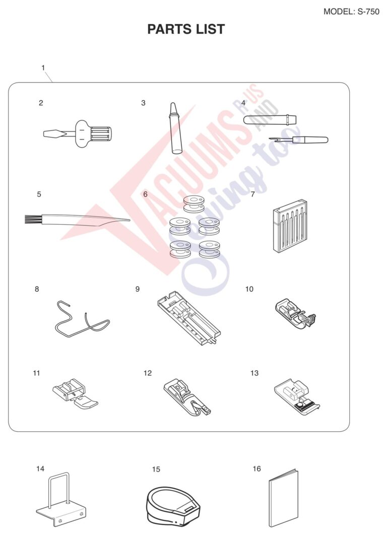 Janome S-750 schematic page 9 preview