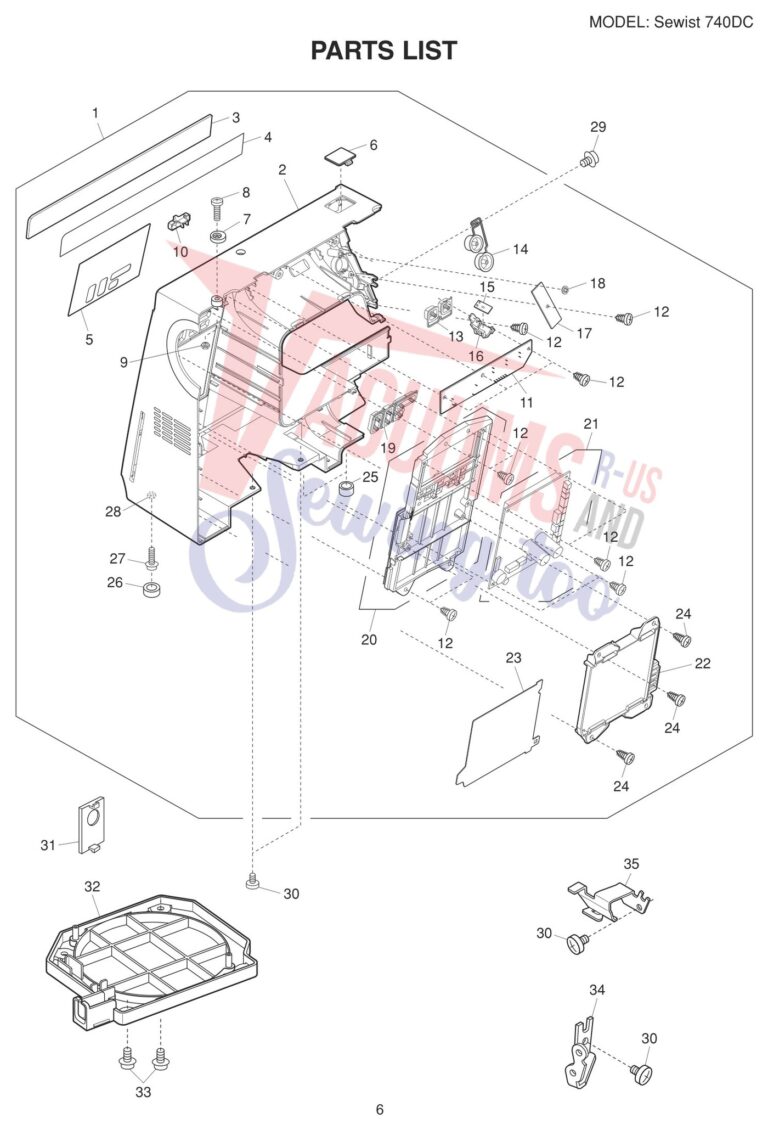 Janome 740DC schematic page 6 preview