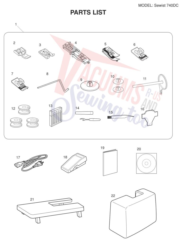 Janome 740DC schematic page 7 preview