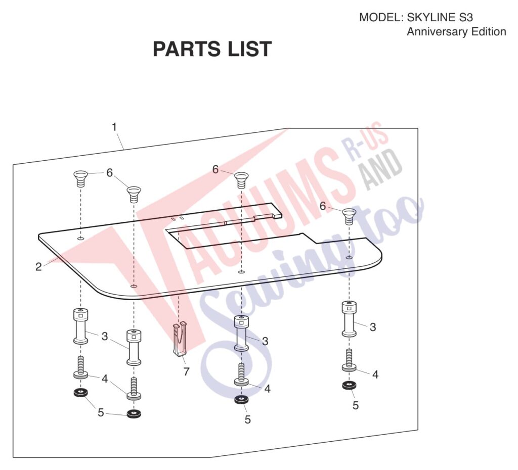 Janome S3 exploded schematic diagram (page 3)