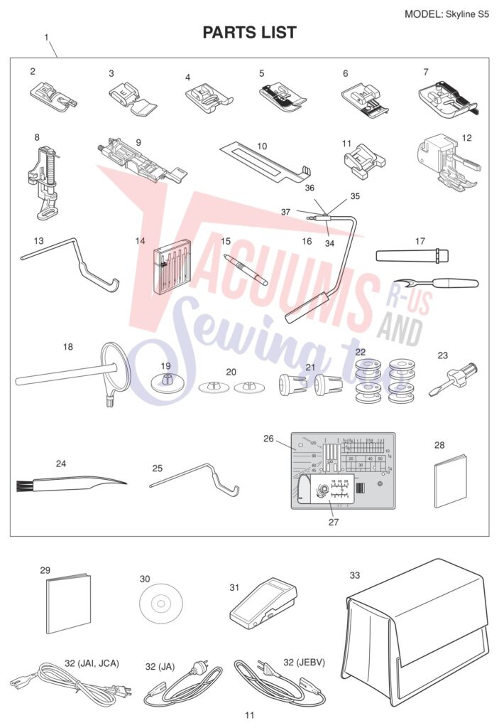 Simplicity S5 exploded schematic diagram (page 3)