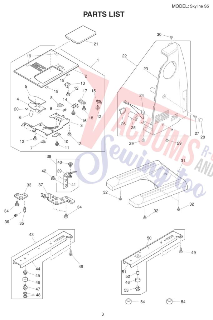 Simplicity S5 exploded schematic diagram (page 5)