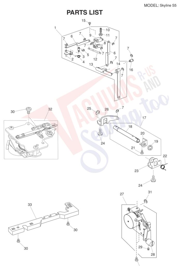Simplicity S5 exploded schematic diagram (page 8)
