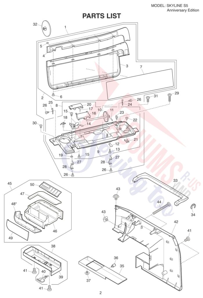 Simplicity S5 exploded schematic diagram (page 5)