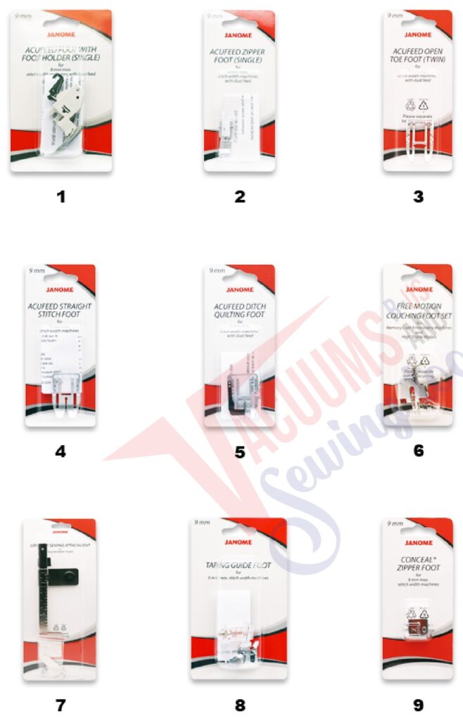 Janome Memorycraft Skyline s7 Aniversary Edition exploded schematic diagram (page 9)