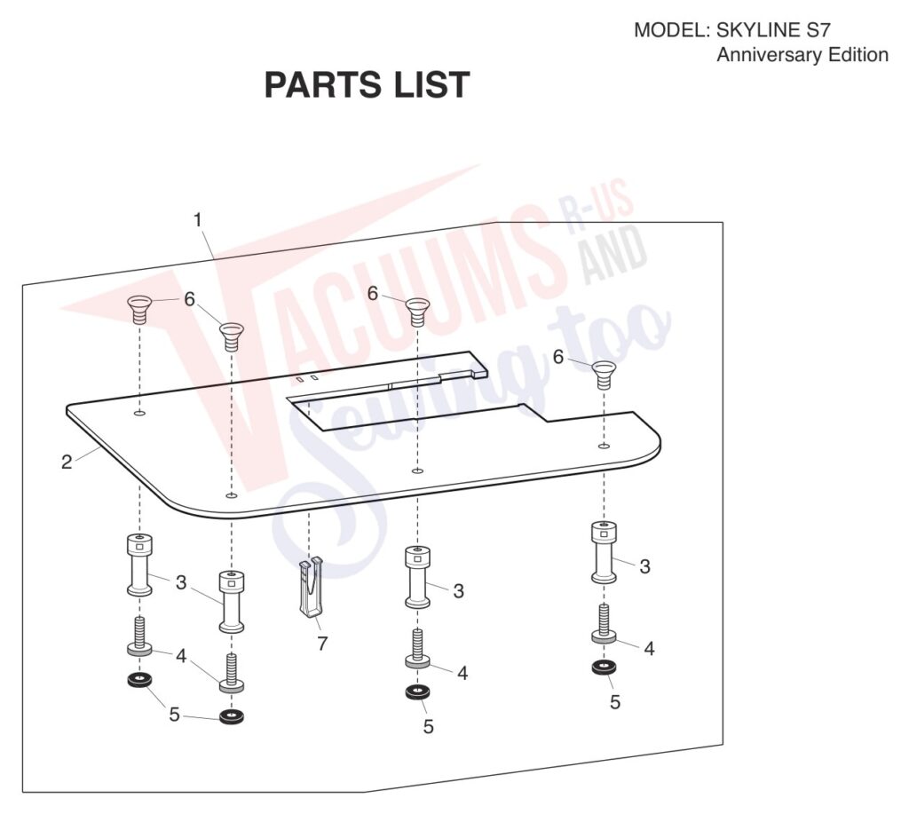 Janome s7 exploded schematic diagram (page 5)