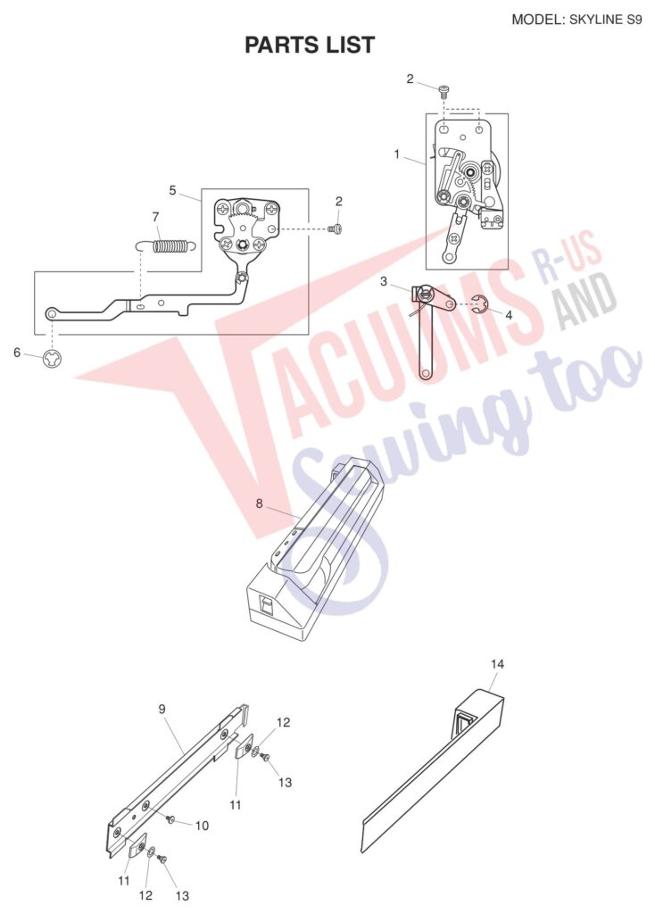 Janome SKS9 exploded schematic diagram (page 3)