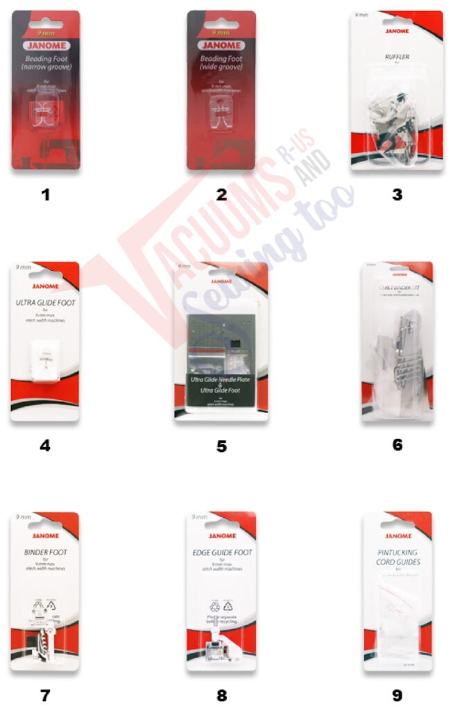 Janome SKS9 exploded schematic diagram (page 10)