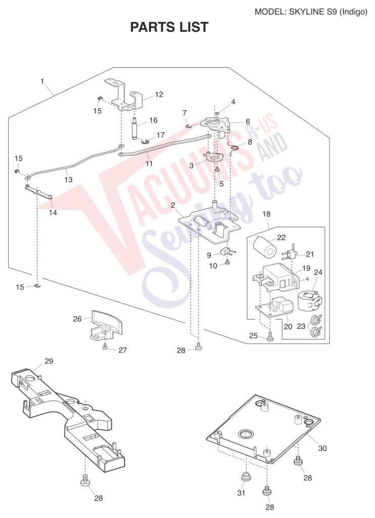Janome SKS9-I V1.1 exploded schematic diagram (page 2)