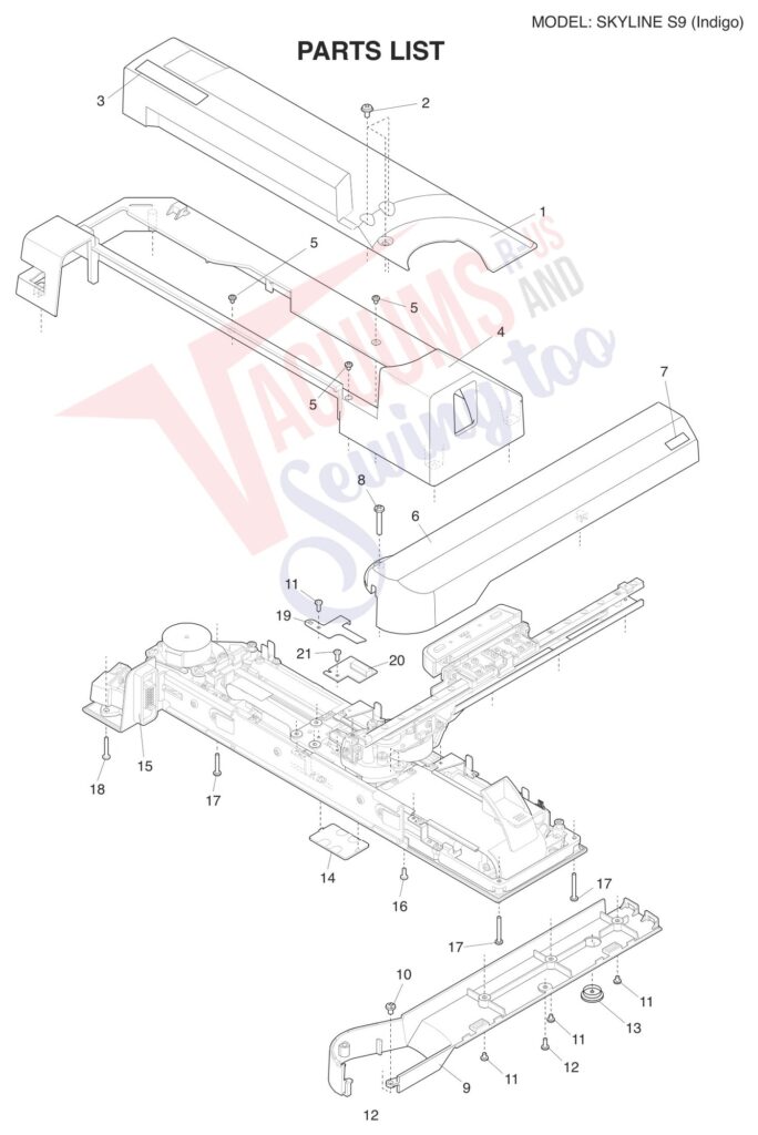 Janome SKS9-I V1.1 exploded schematic diagram (page 4)