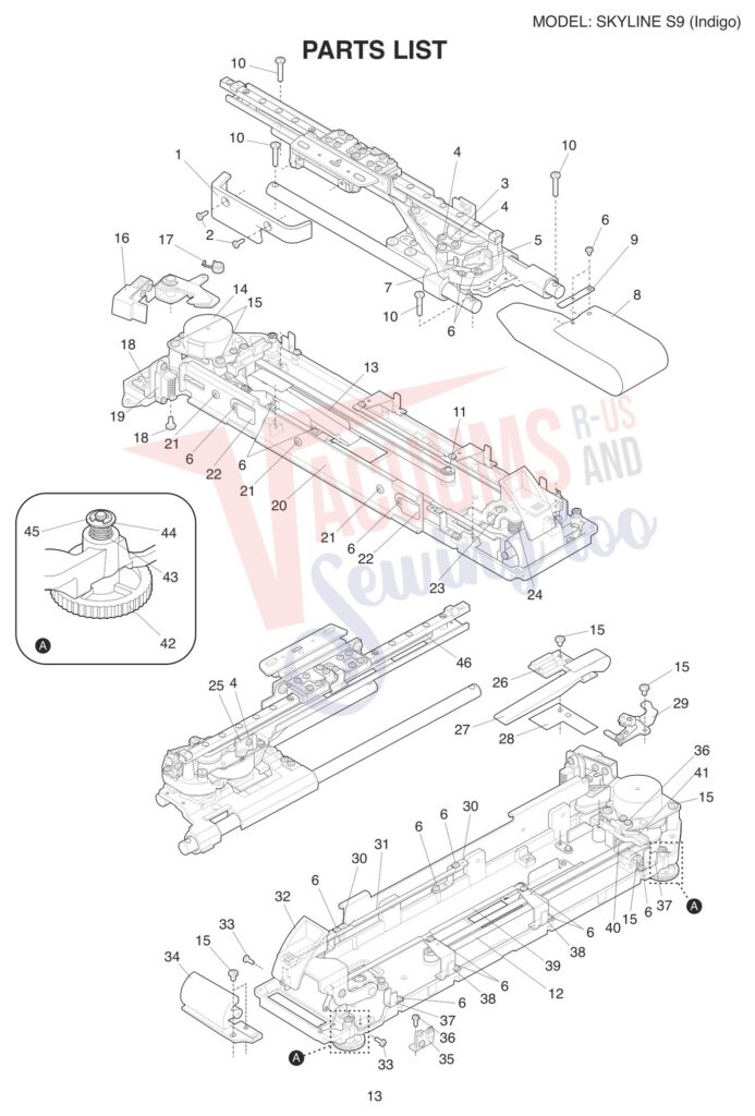 Janome SKS9-I V1.1 exploded schematic diagram (page 5)
