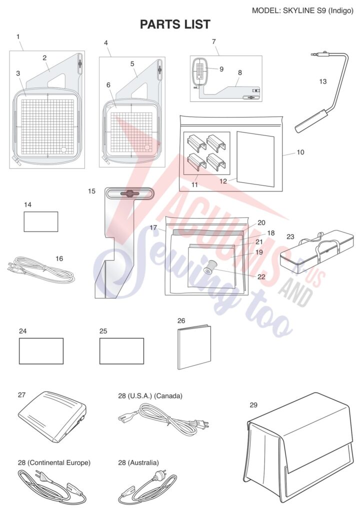 Janome SKS9-I V1.1 exploded schematic diagram (page 7)