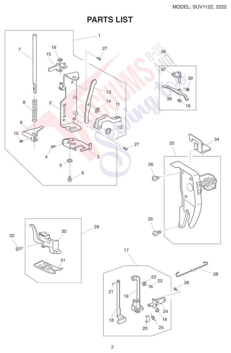 Janome 2222 schematic page 2 preview