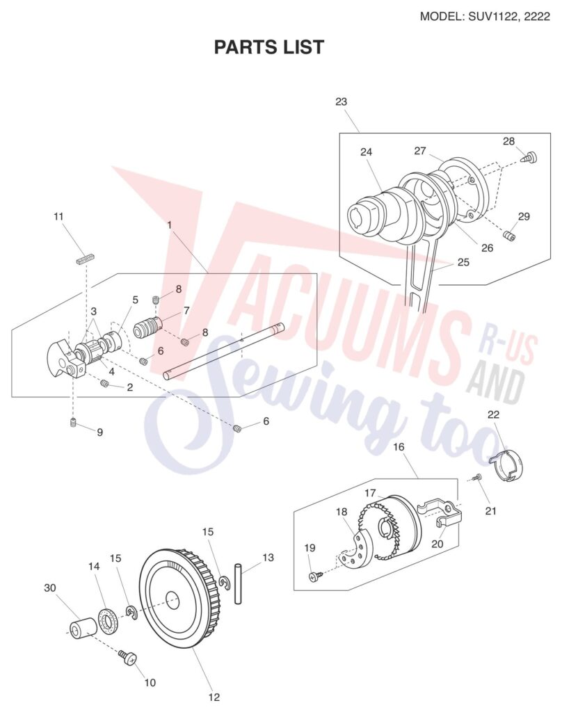 Janome 2222 exploded schematic diagram (page 4)