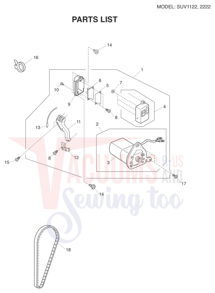 Janome 2222 exploded schematic diagram (page 8)
