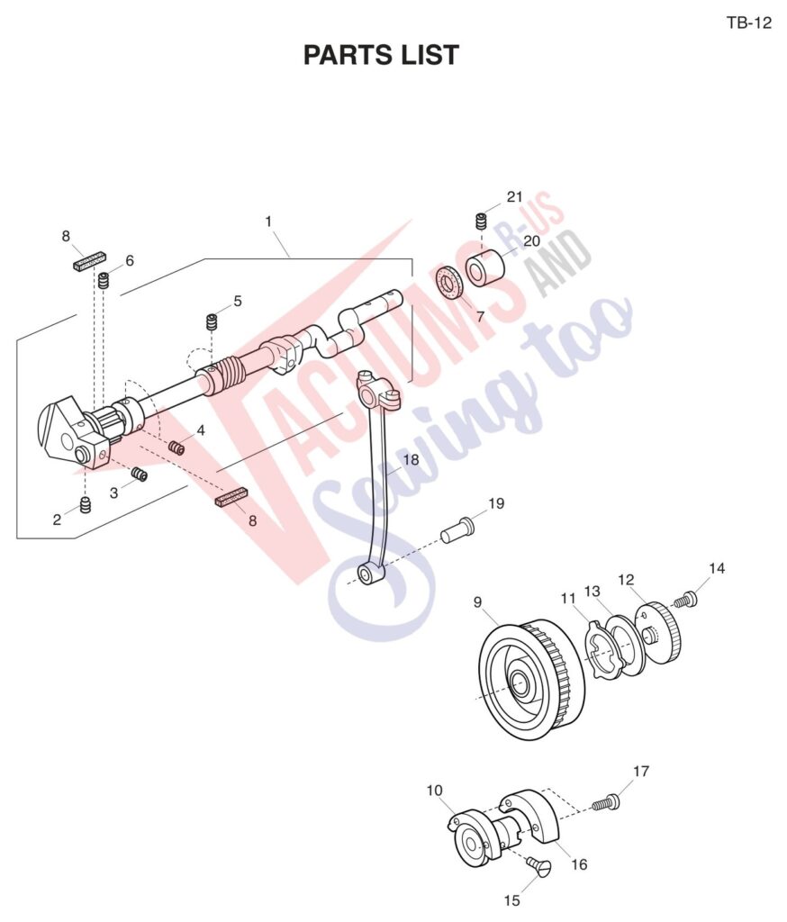 Janome TB12 exploded schematic diagram (page 4)