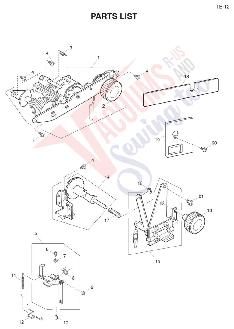 Janome TB12 schematic page 5 preview
