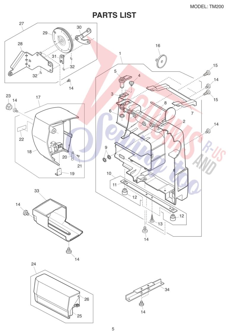 Janome TM200 schematic page 5 preview