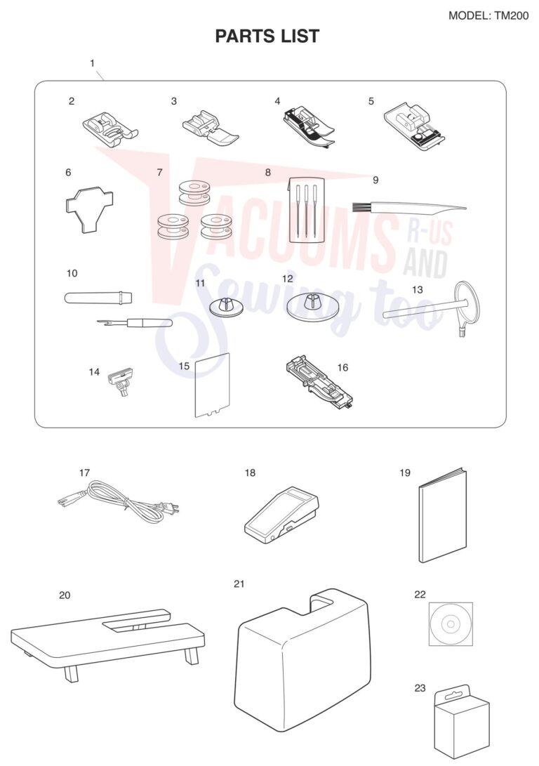 Janome TM200 schematic page 7 preview
