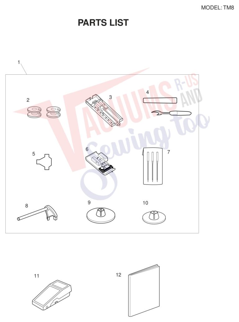 Necchi TM8 schematic page 9 preview