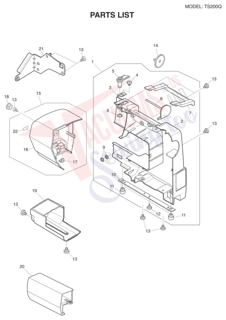 Janome TS200Q exploded schematic diagram (page 5)
