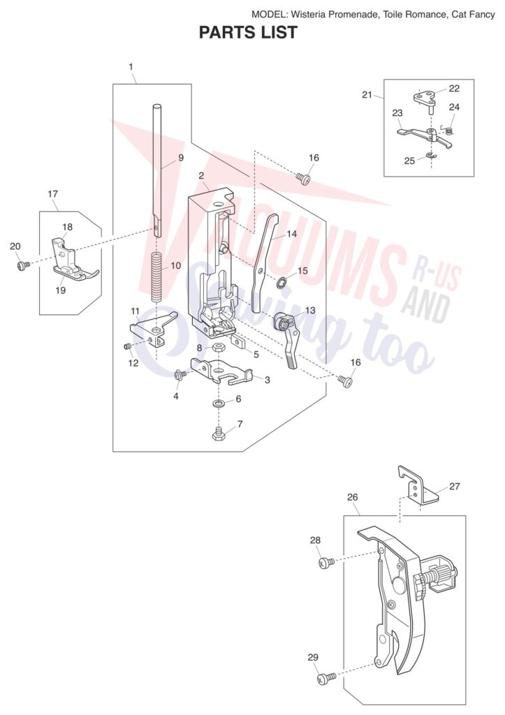 Janome Cat Fancy exploded schematic diagram (page 2)