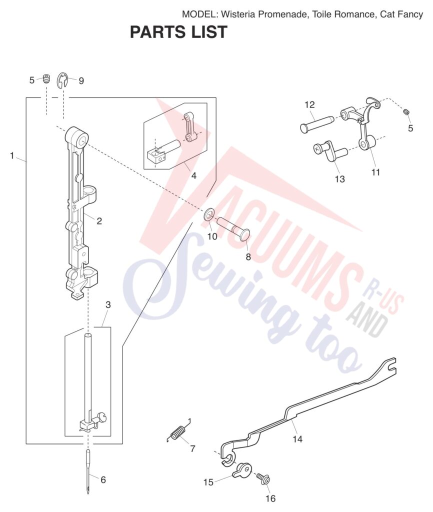 Janome Cat Fancy exploded schematic diagram (page 3)