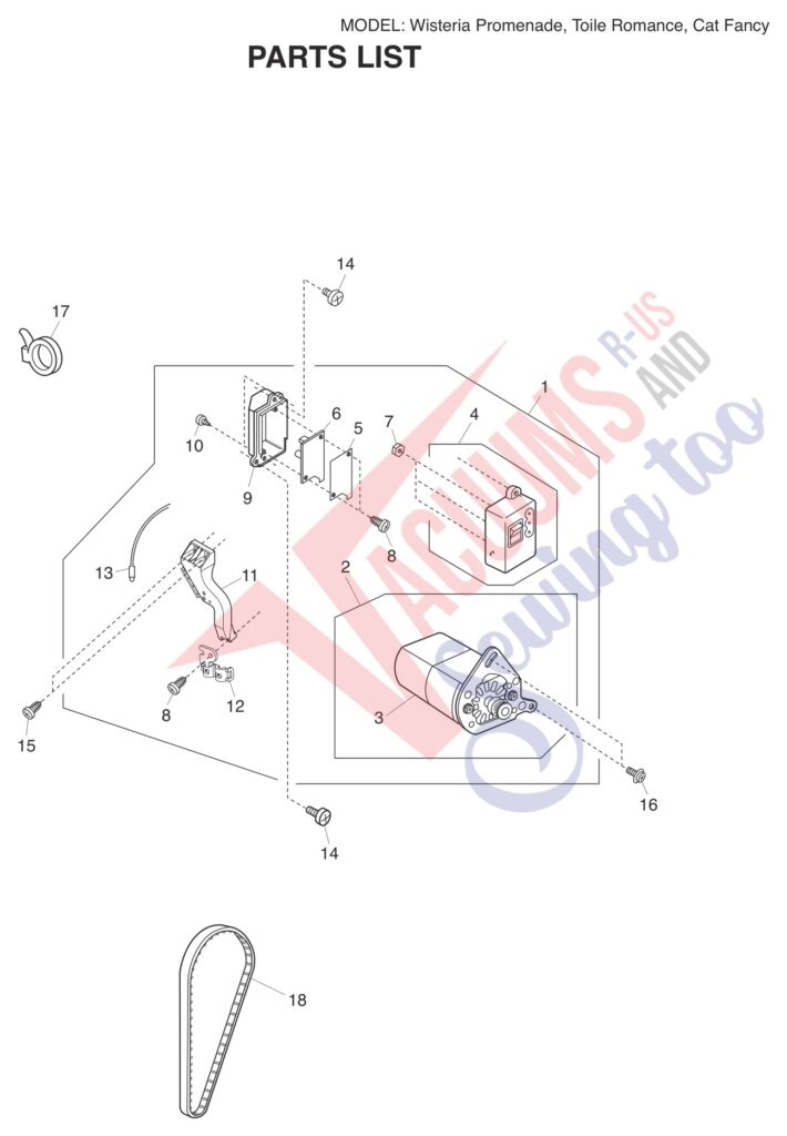 Janome Cat Fancy exploded schematic diagram (page 8)