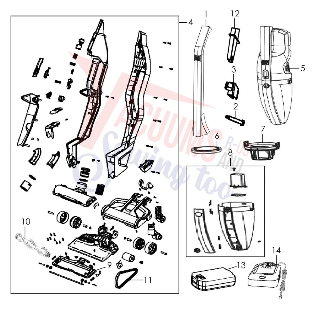 Hoover bh52100ca exploded schematic diagram (page 1)