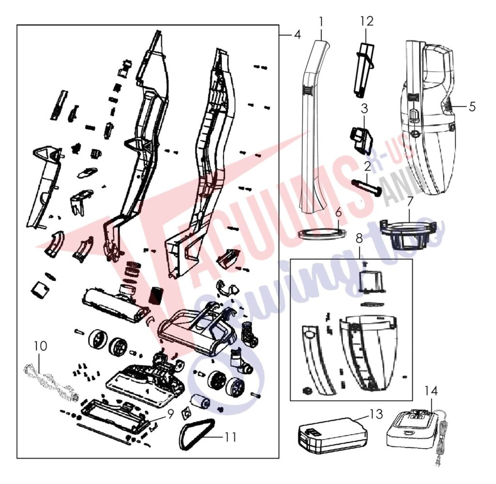Hoover bh52100pc exploded schematic diagram (page 1)
